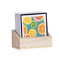 Sliced Fruits Tea Coasters - Set of 6 with wooden stand