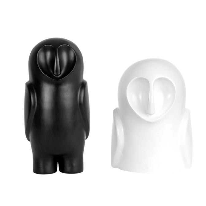 Monochrome Owl Duo - Set of 2