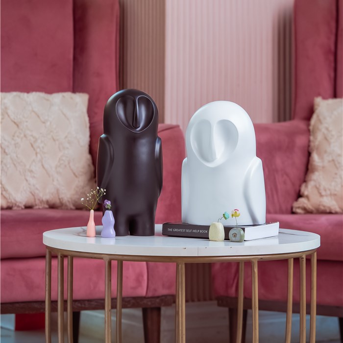 Monochrome Owl Duo - Set of 2