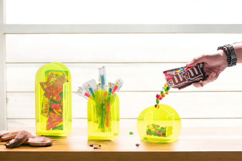 Neon Acrylic Vase - Set of 3