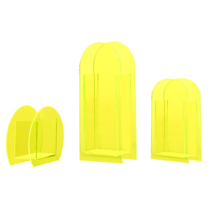 Neon Acrylic Vase - Set of 3